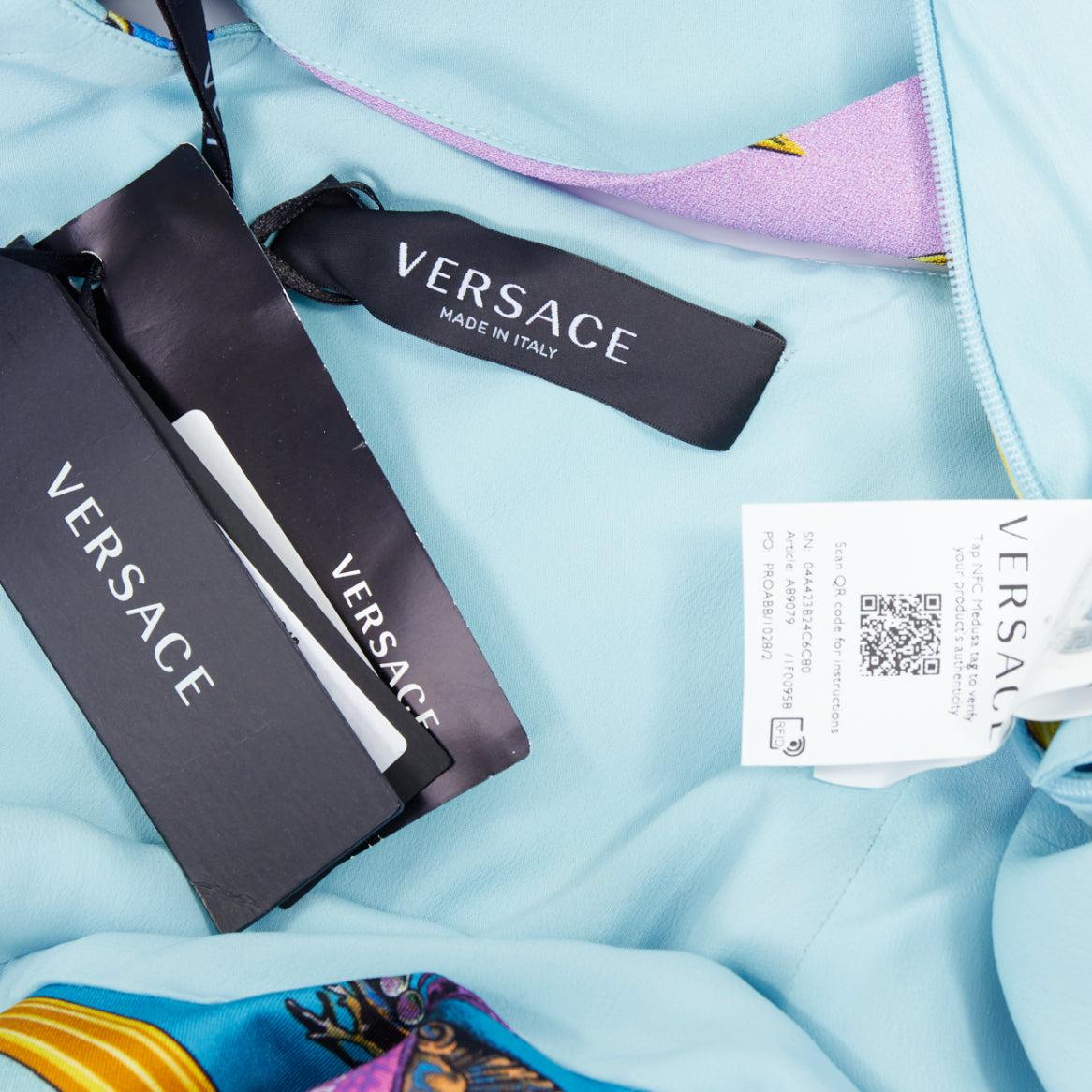 rare VERSACE 2021 Runway Tresor de la Mer starfish flounce flutter skirt IT42 M en vente 3