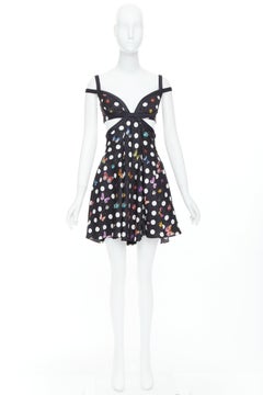 rare VERSACE 2023 La Vacanza Runway black butterfly harness dress IT38 XS