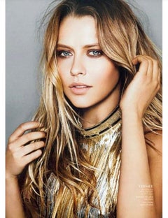 Rare 2013 Versace Atelier Gold Metal Fringe Tie Dyed Gabardine Dress