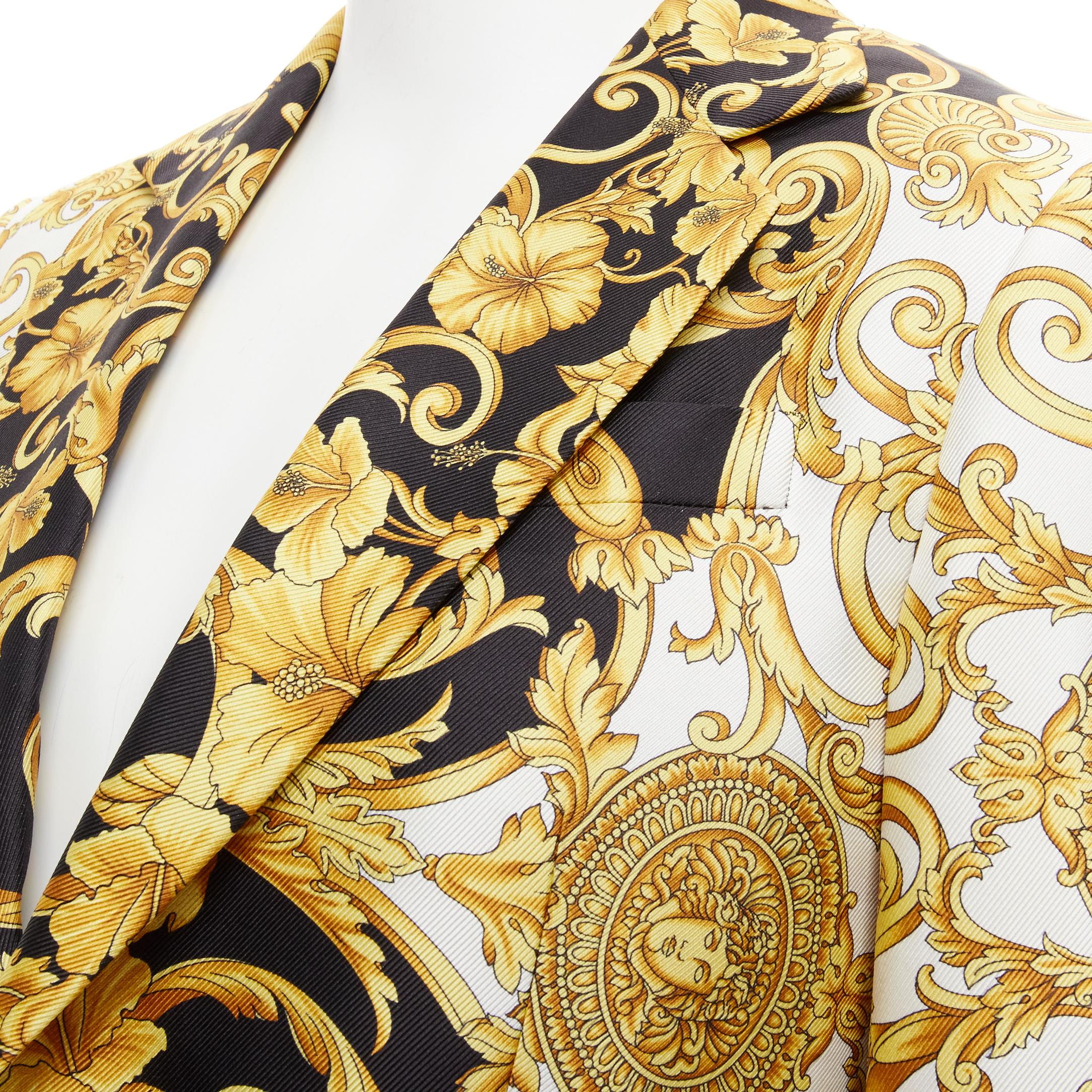versace suit black and gold