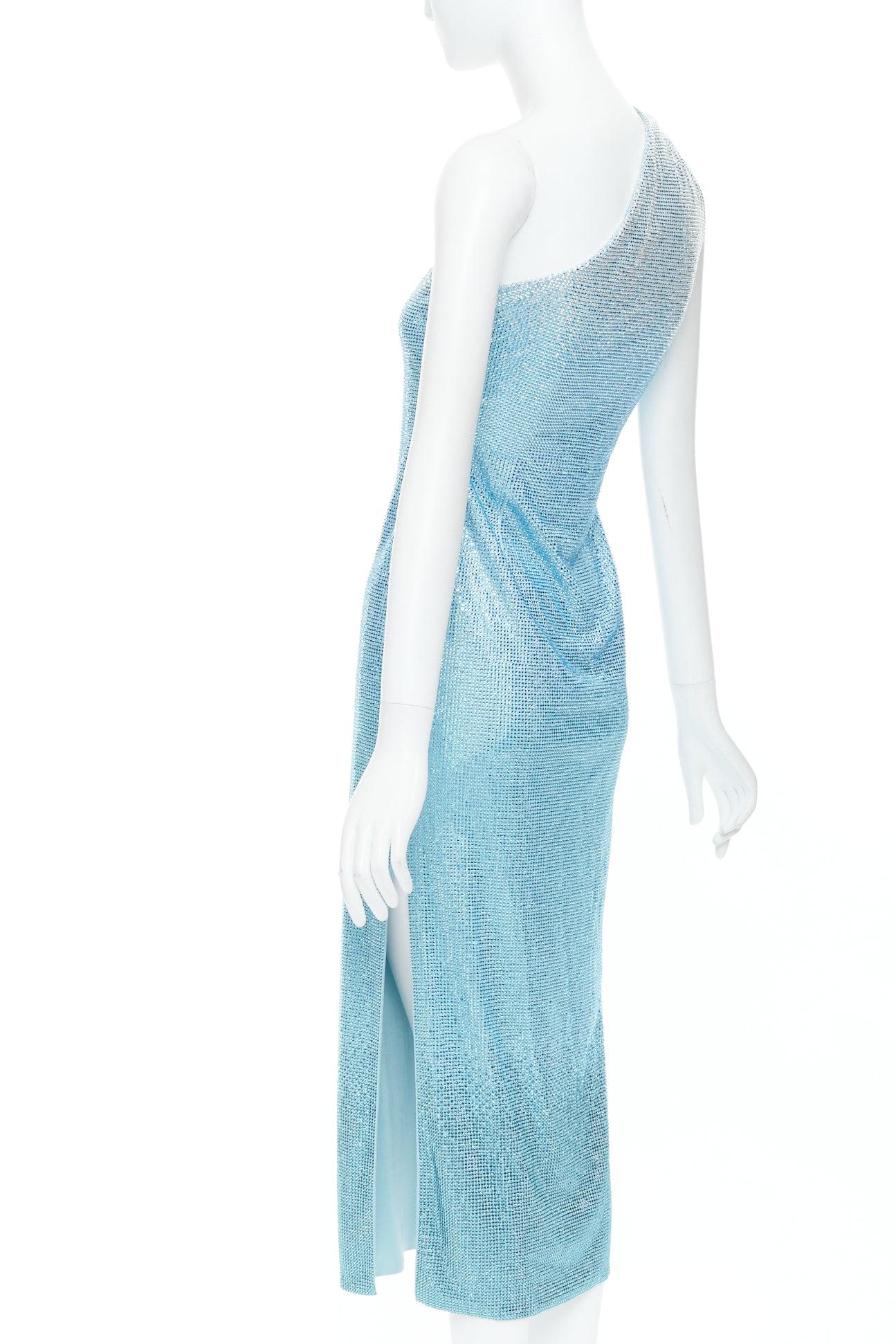 rare VERSACE Dua Lipa 2023 La Vacanza Runway crystal encrusted dress IT38 XS 1