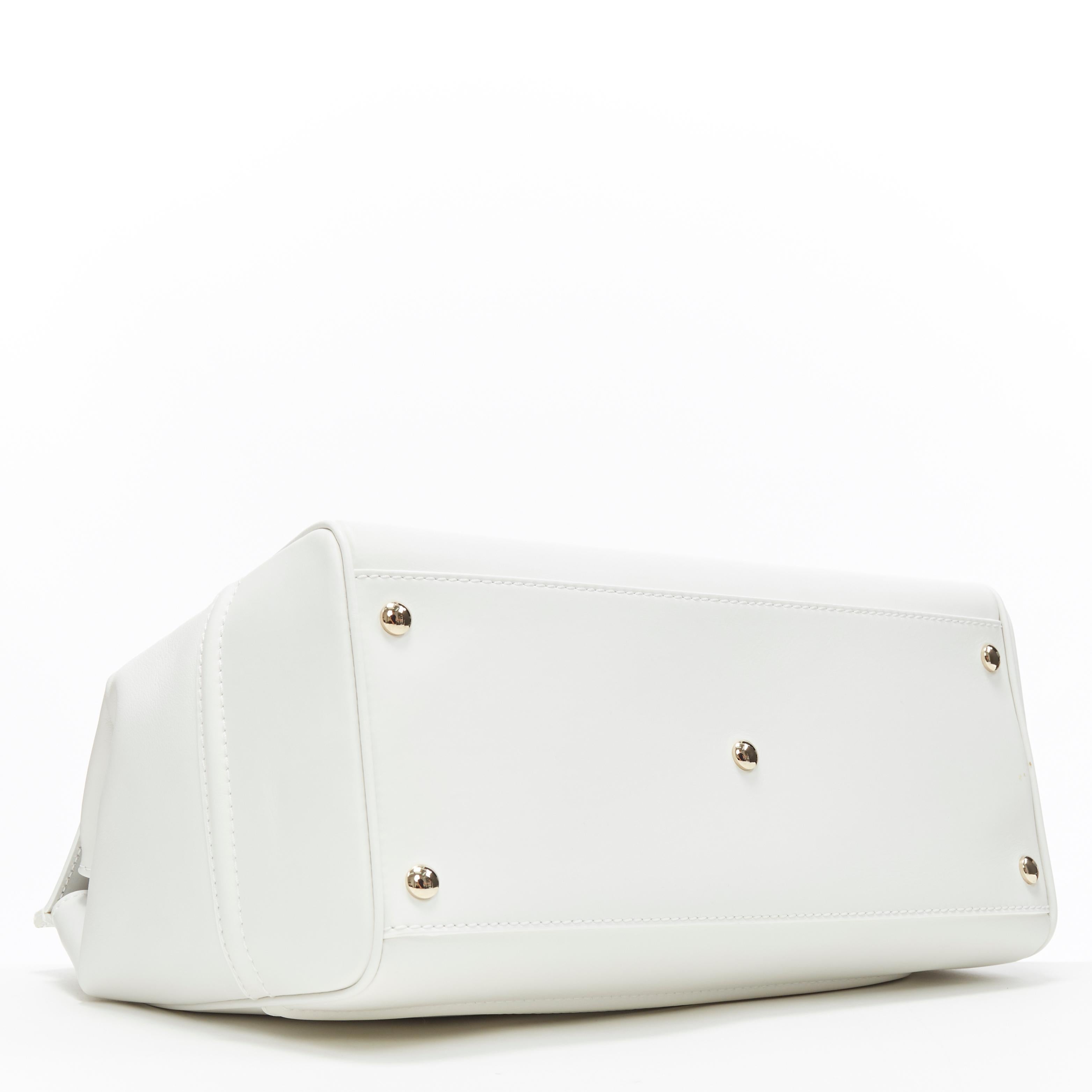 Women's rare VERSACE new Palazzo Empire Large white calf leather Medusa satchel bag