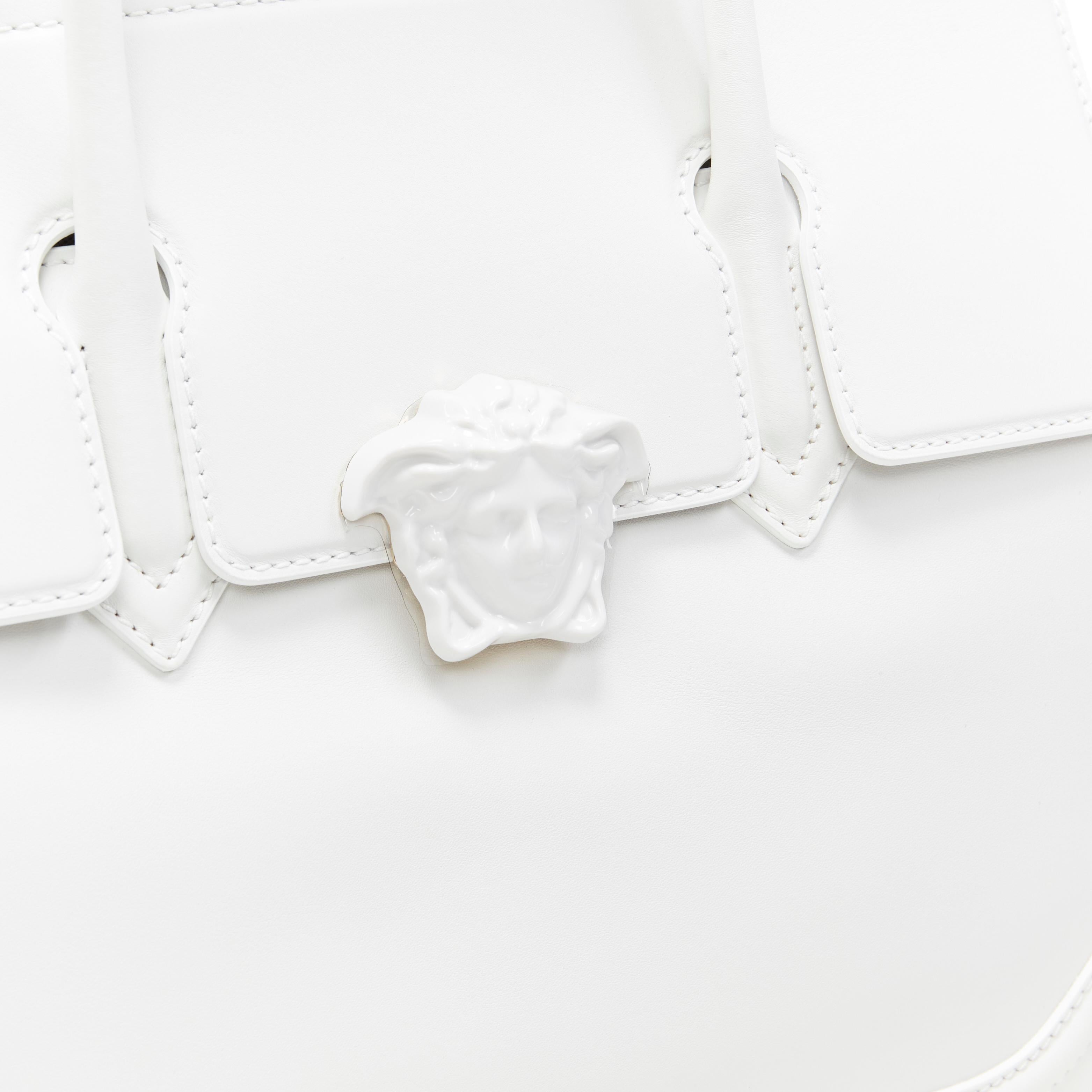 rare VERSACE new Palazzo Empire Large white calf leather Medusa satchel bag 1