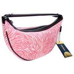 Rare VERSACE PINK ZEBRA PRINT BAGUETTE BAG ***New