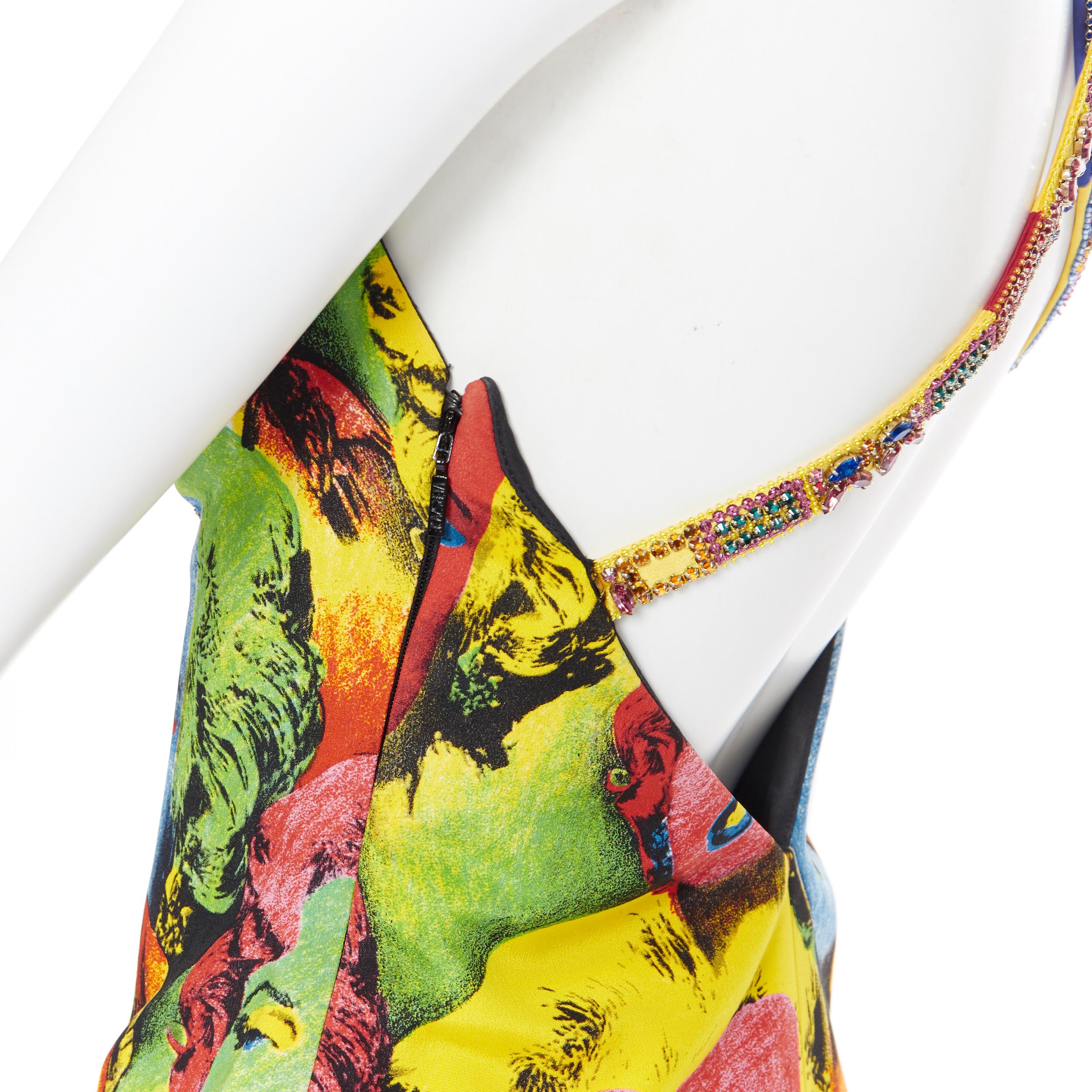 raro VERSACE SS18 Tribute Runway Warhol Pop Art SS1991 abito Monroe in cristallo IT38 5
