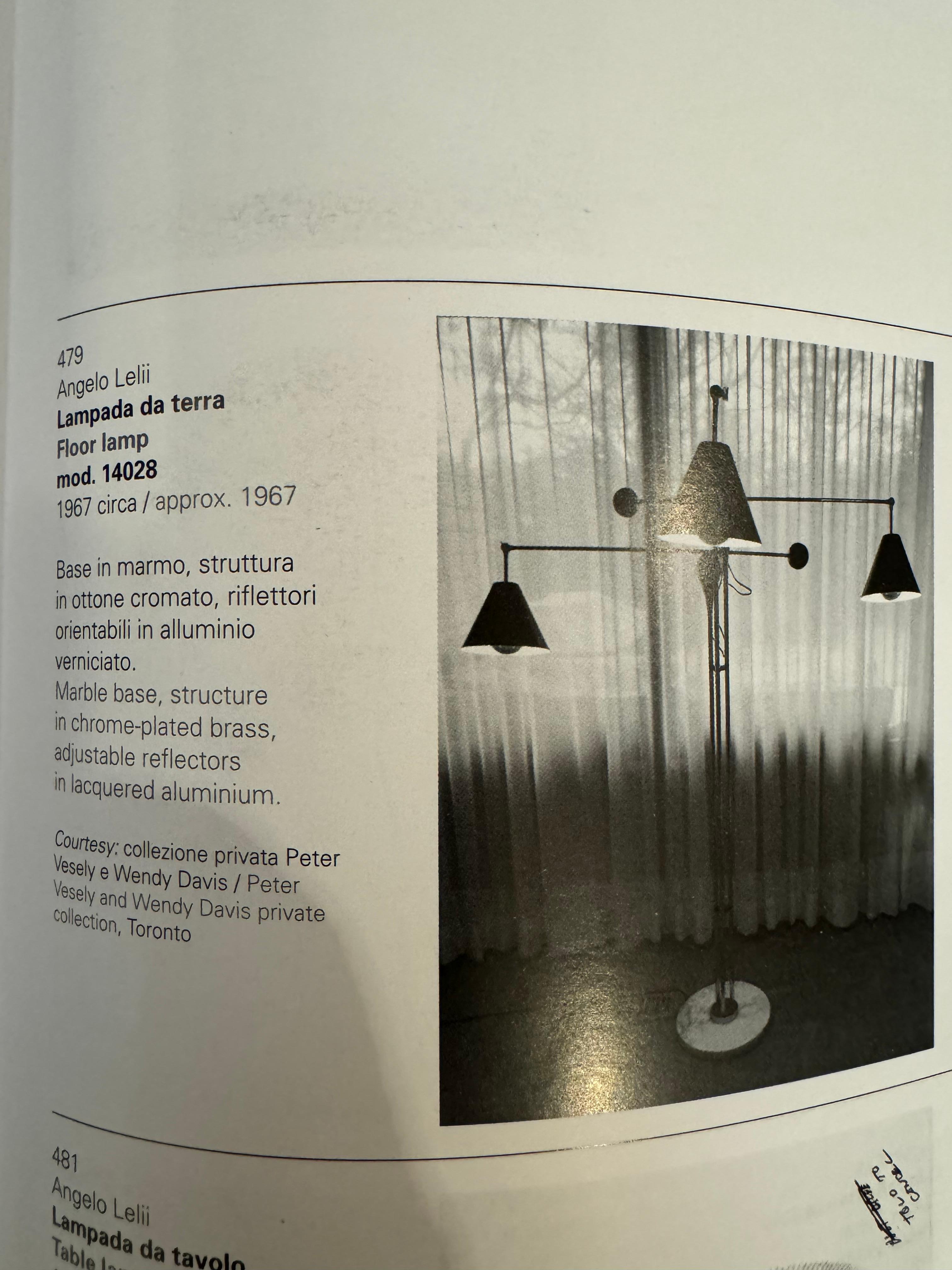 Seltene Version Arredoluce Triennale mod. 14028 / Angelo Lelii , Lampada da terra (Moderne der Mitte des Jahrhunderts) im Angebot