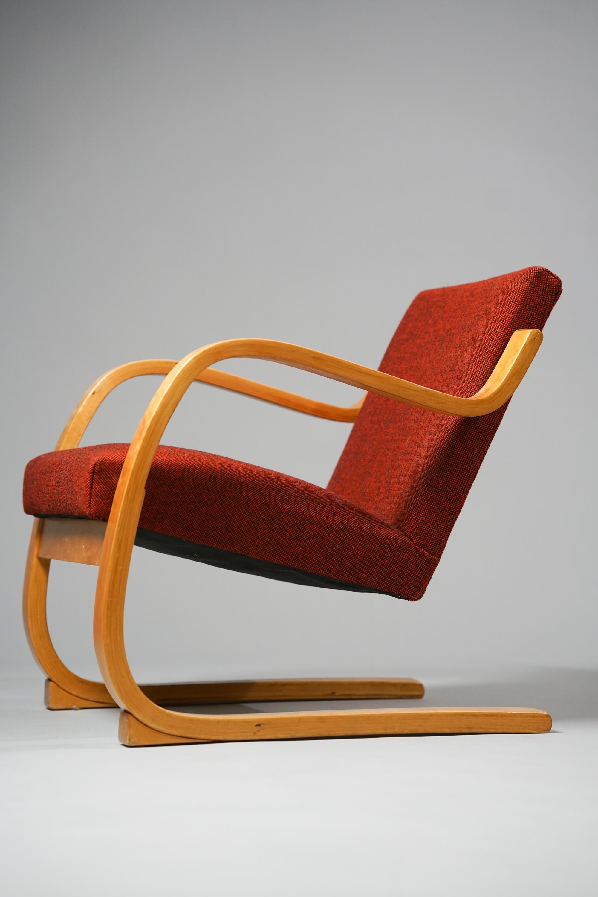 Milieu du XXe siècle Version rare du fauteuil 402 d'Alvar Aalto+Aalto pour Artek, années 1950 en vente