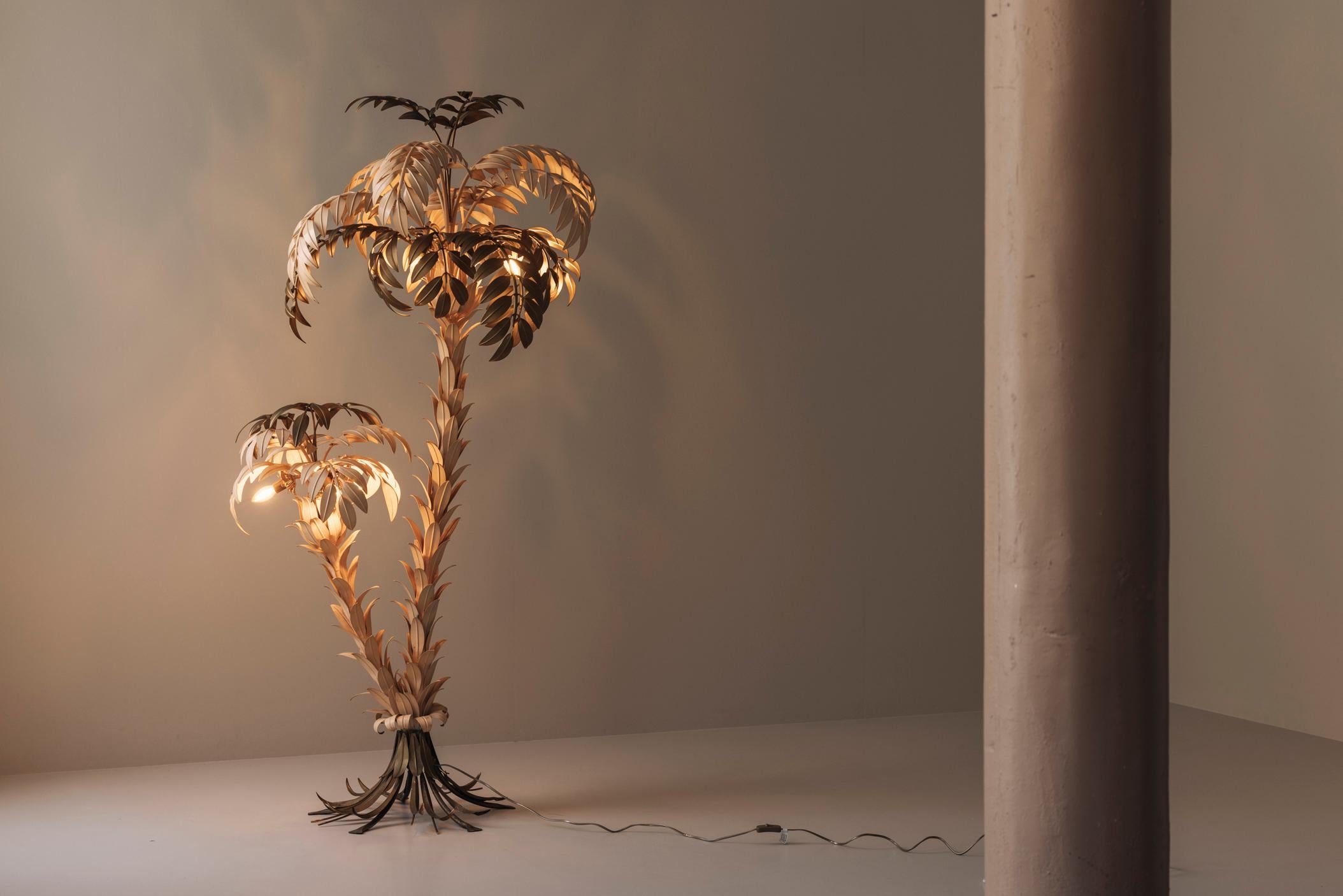 Rare version of this iconic Hans Kögl palm tree floor lamp, Germany 1970s For Sale 12