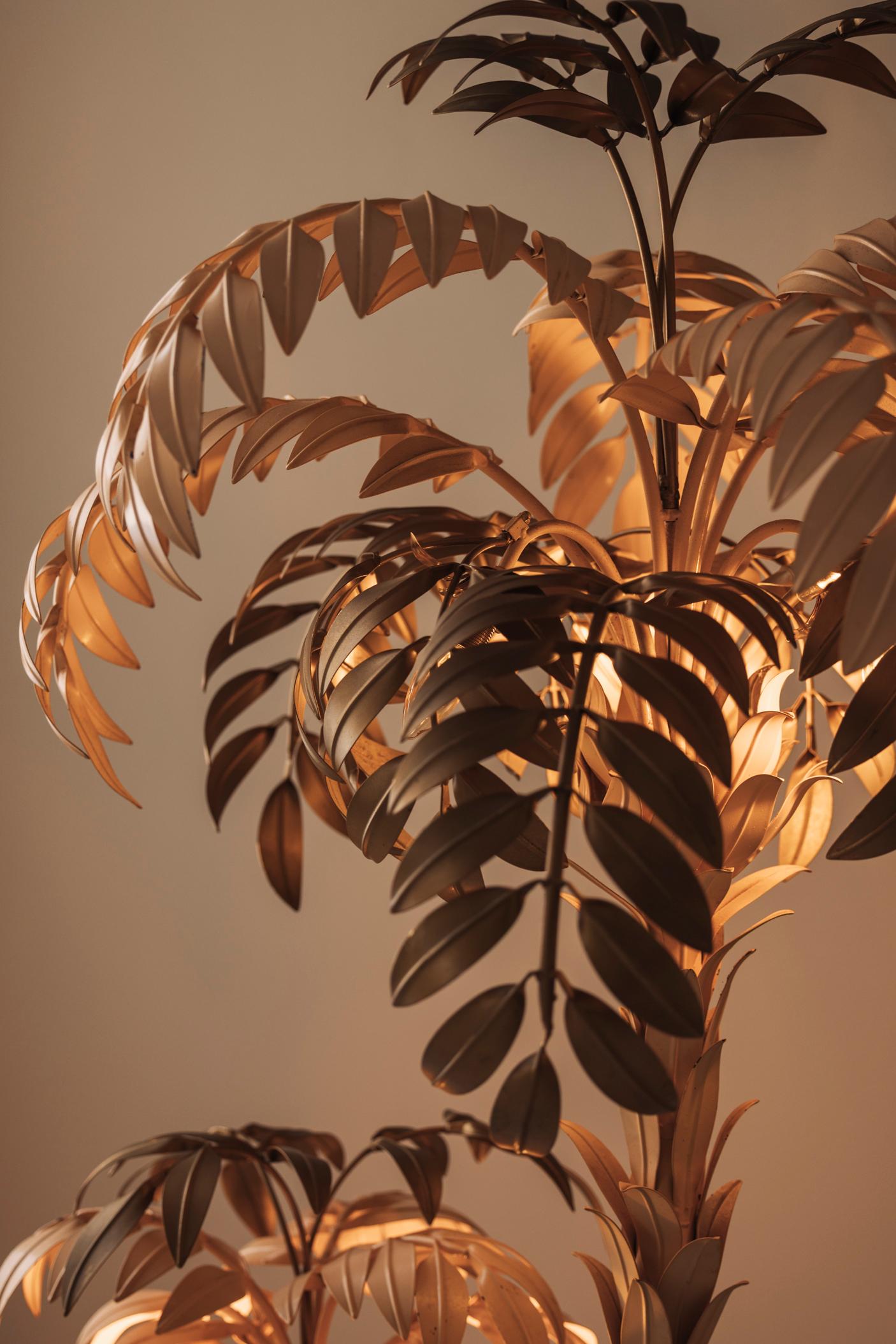 Rare version of this iconic Hans Kögl palm tree floor lamp, Germany 1970s For Sale 13