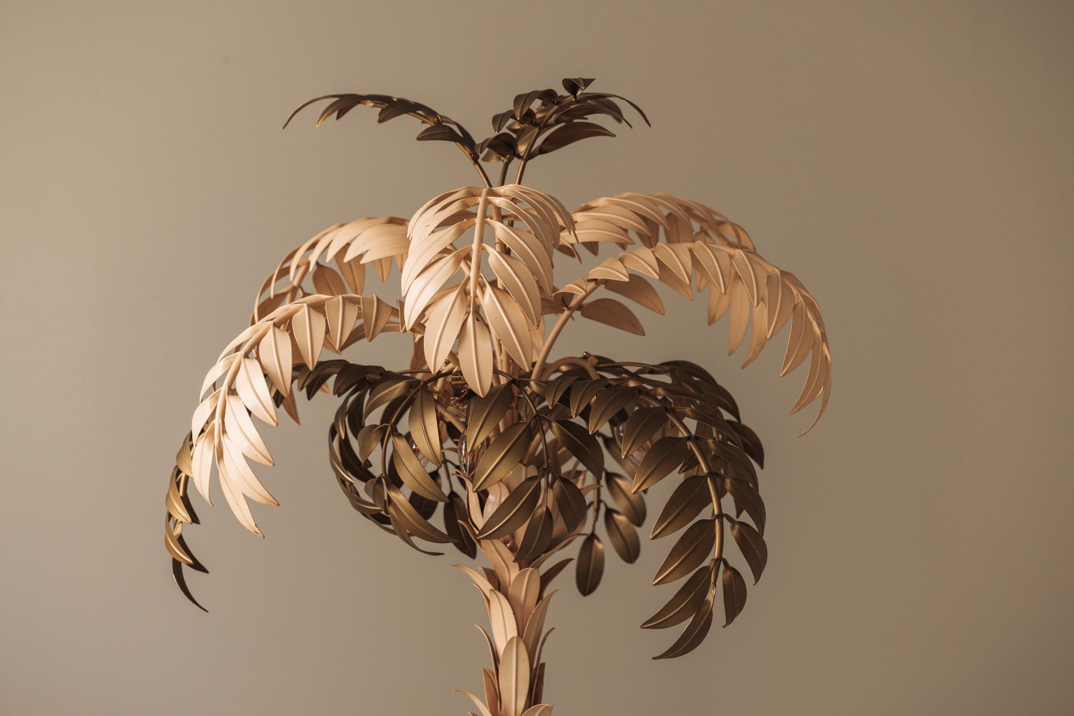 Rare version of this iconic Hans Kögl palm tree floor lamp, Germany 1970s For Sale 2