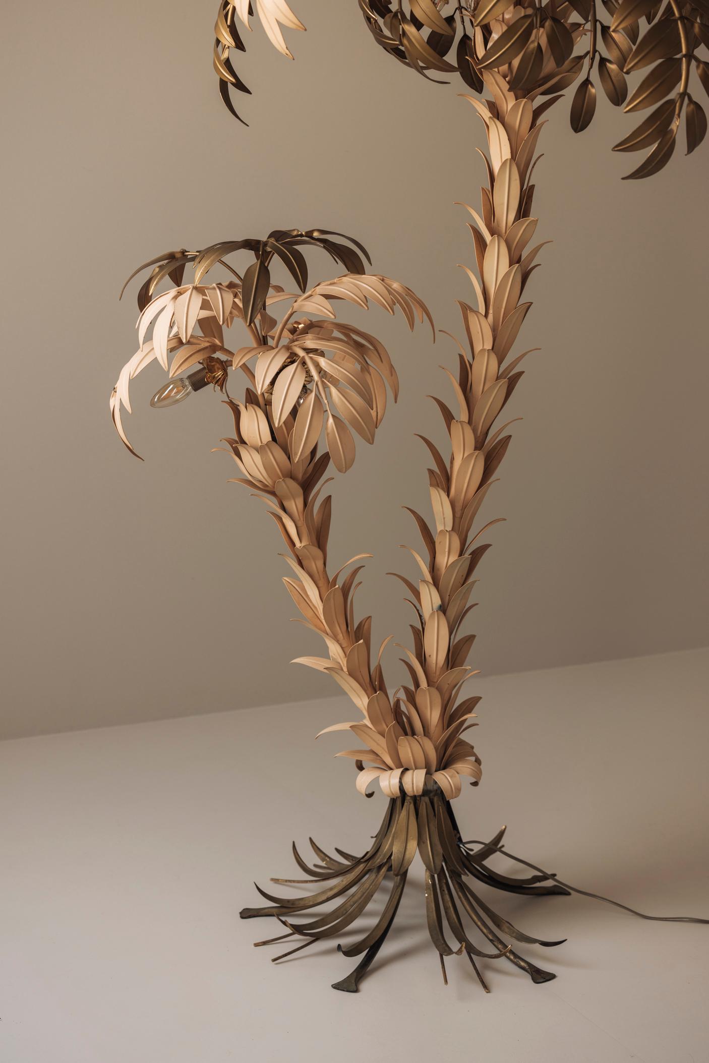 Rare version of this iconic Hans Kögl palm tree floor lamp, Germany 1970s For Sale 3
