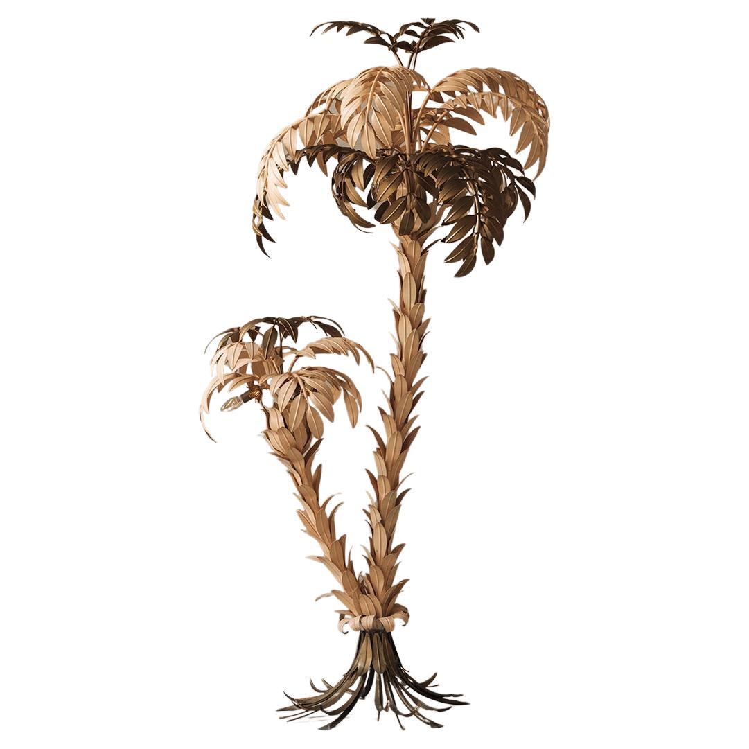 Rare version of this iconic Hans Kögl palm tree floor lamp, Germany 1970s For Sale