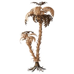 Rare version of this iconic Hans Kögl palm tree floor lamp, Germany 1970s