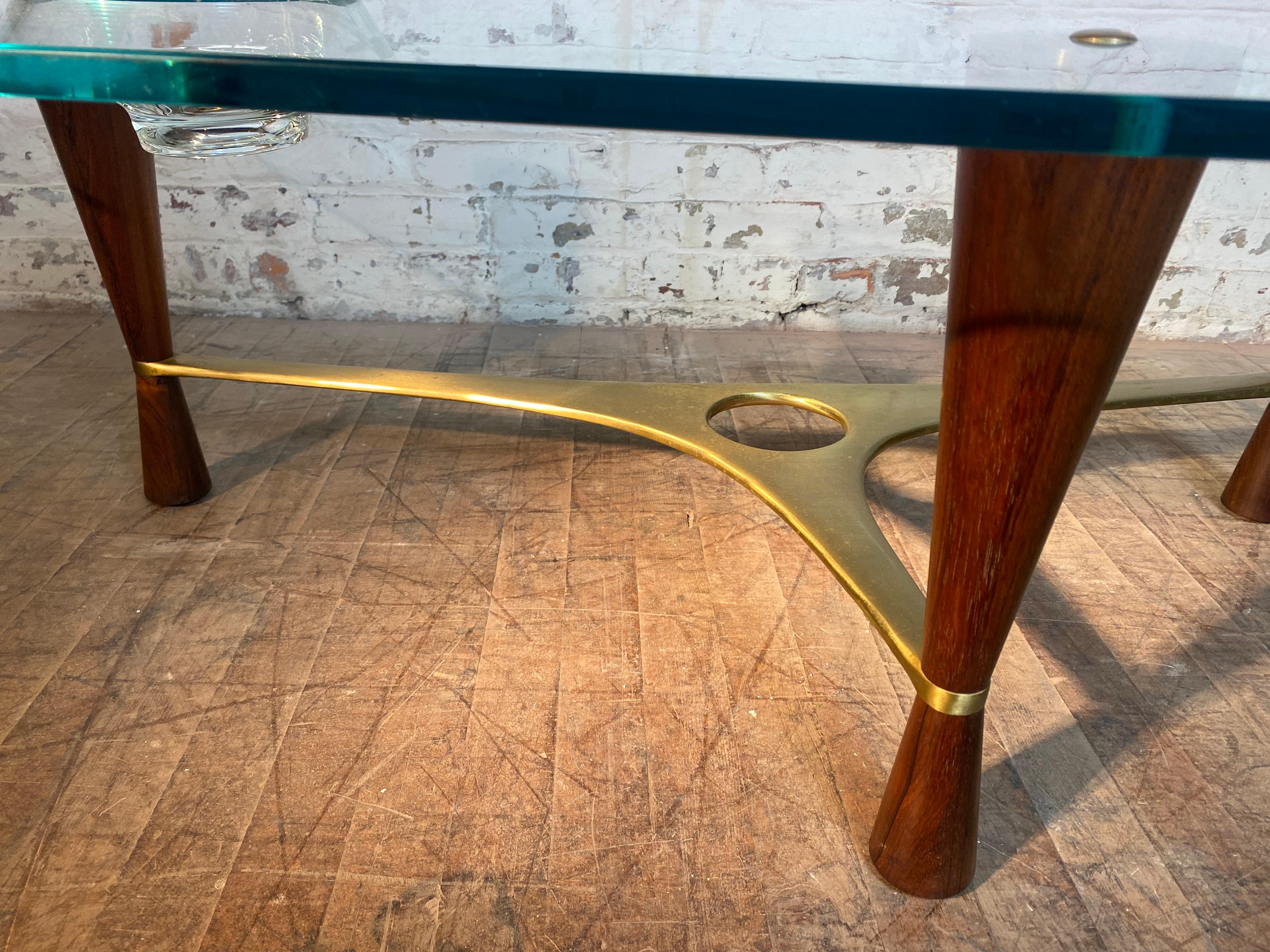 Brass Rare Version, , Model 5309 Coffee Table by Edward Wormley for Dunbar