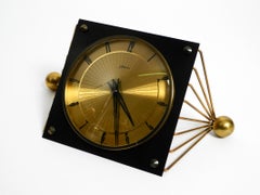 Rare, very beautiful, large Mid Century Atlanta table clock made of brass