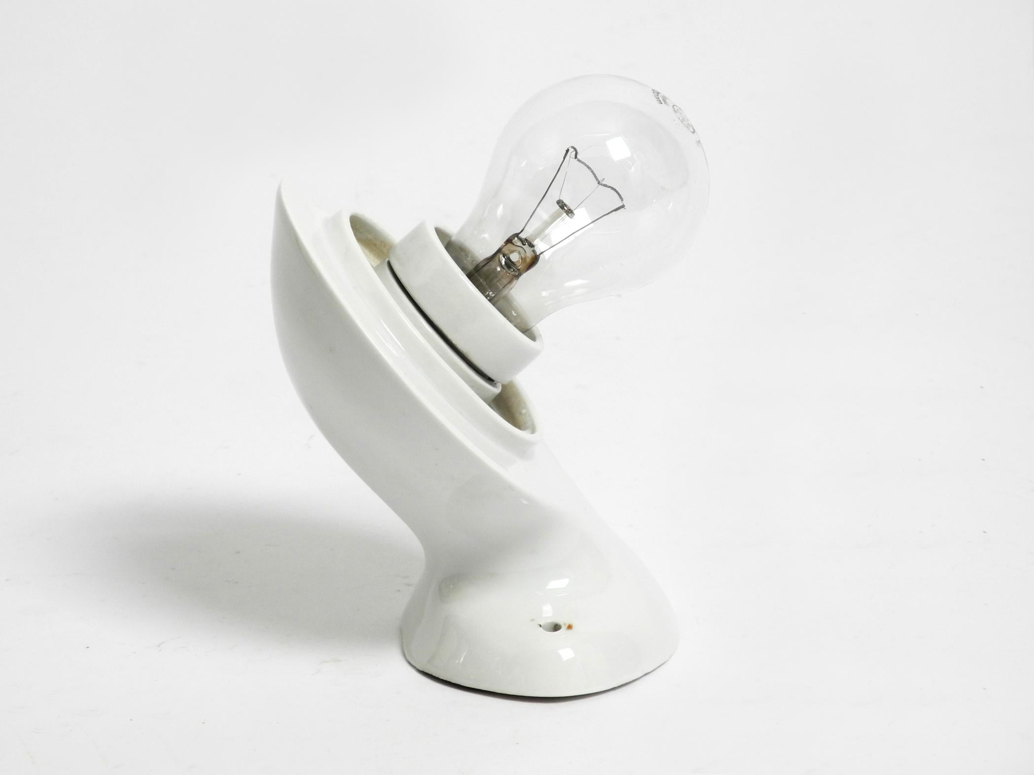 Milk Glass Rare very beautiful Mid Century Modern Wilhelm Wagenfeld glass ceramic wall lamp For Sale