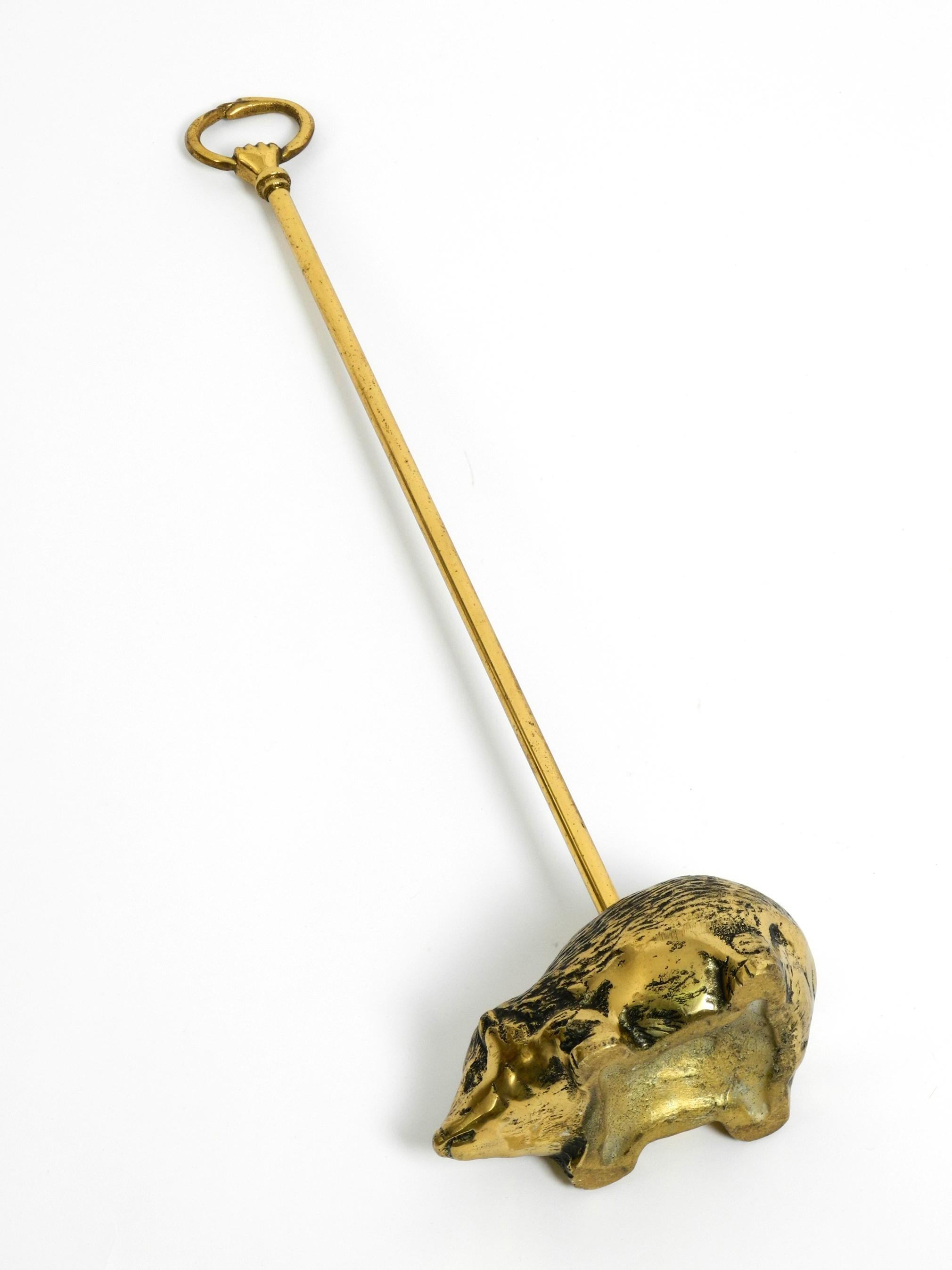 Rare, Very Heavy 1960s Doorstop Made of Solid Brass in the Shape of a Hedgehog 2