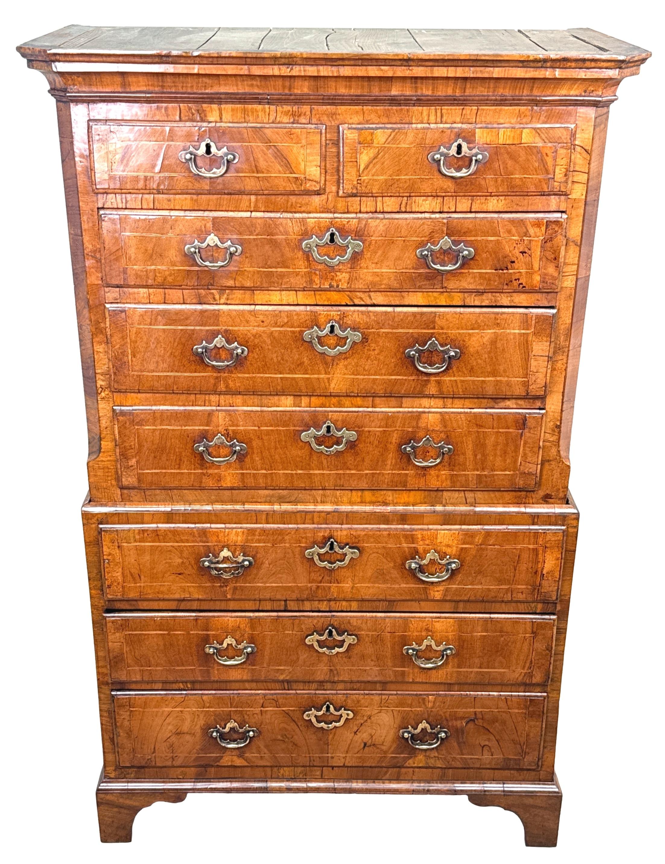 Rare Very Small Georgian Walnut Tallboy For Sale 7