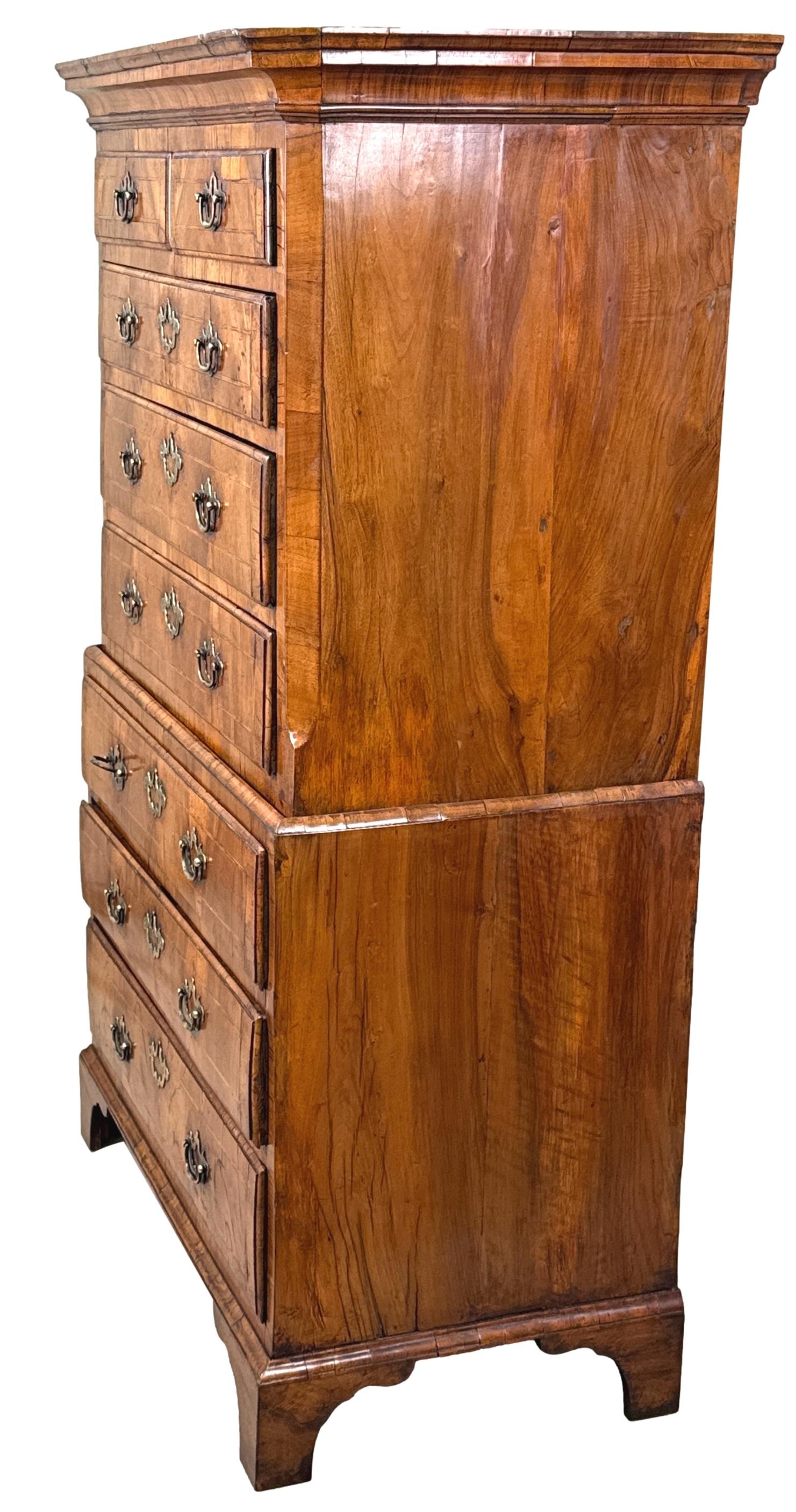 George I Rare Very Small Georgian Walnut Tallboy For Sale