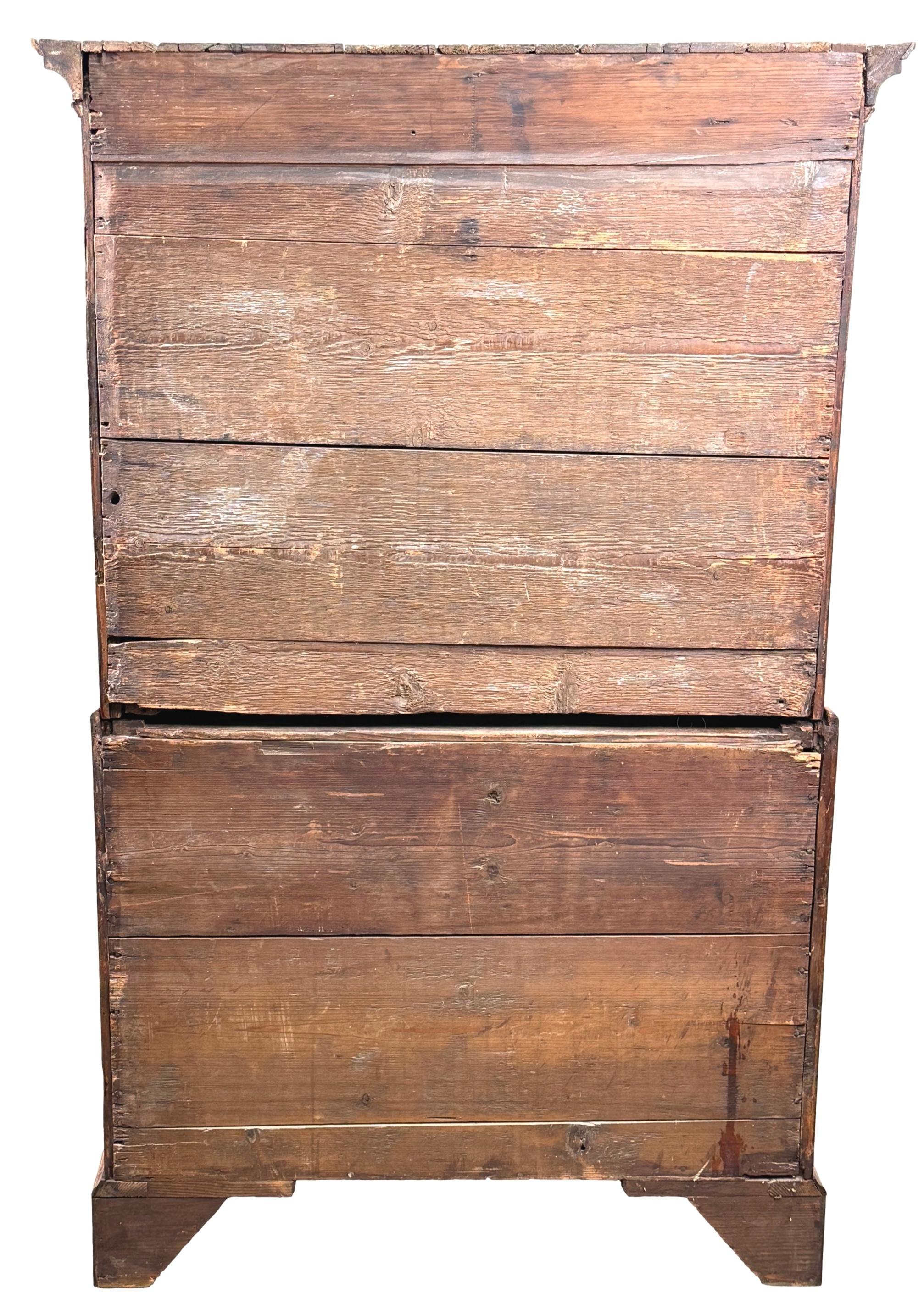 Rare Very Small Georgian Walnut Tallboy For Sale 4