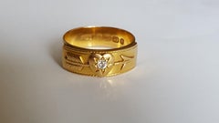 Rare Victorian 18 Karat Gold and Diamond MIZPAH Locket Ring