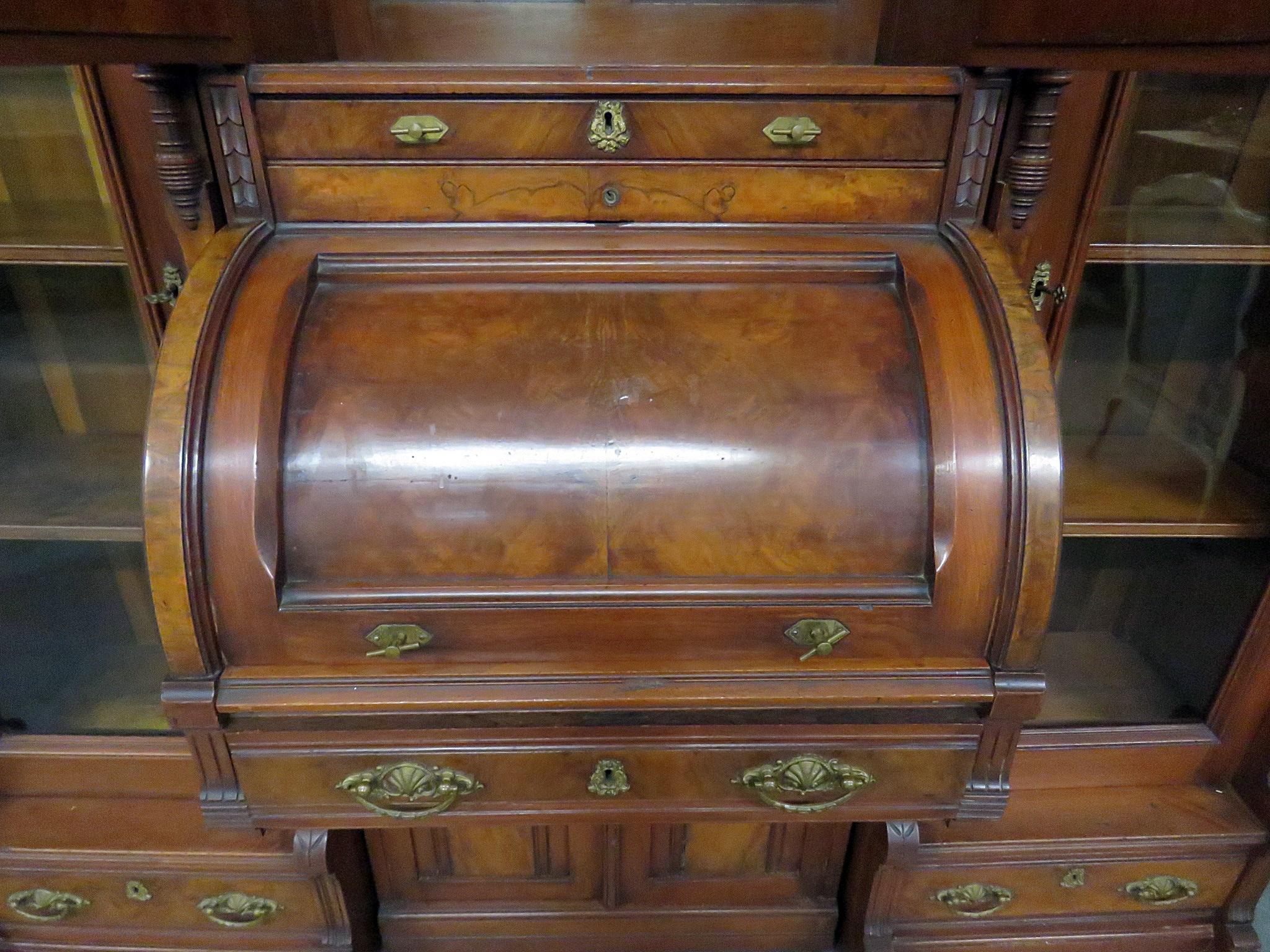 Rare Victorian 3-Piece Cylinder Desk 4