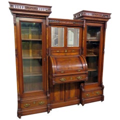Antique Rare Victorian 3-Piece Cylinder Desk