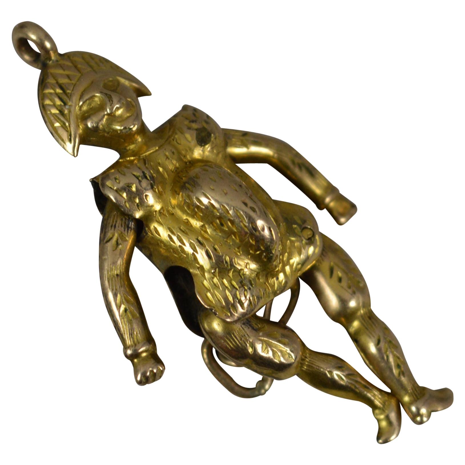 Antique Victorian Gold Jester Novelty Pendant at 1stDibs gold jester