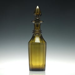 Rare Victorian Amber Glass Decanter, circa 1840