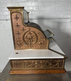 Raro Registro Victoriano Antiguo de Bronce de Doble Cajón, Nacional