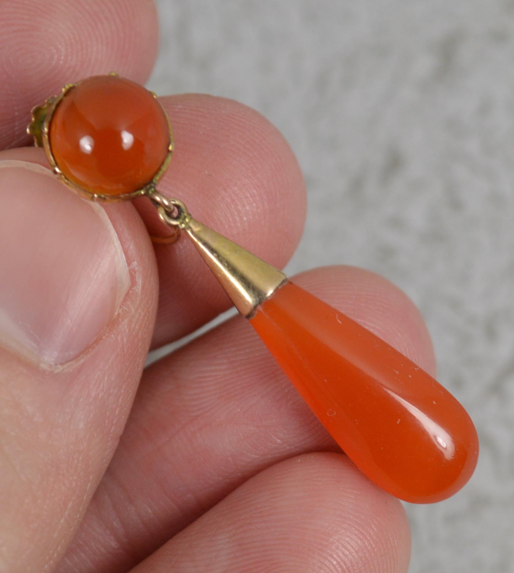 carnelian drop earrings