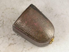 Rare Victorian Cased Silver "Castle Top" Thimble Balmoral, Unmarked, circa 1850