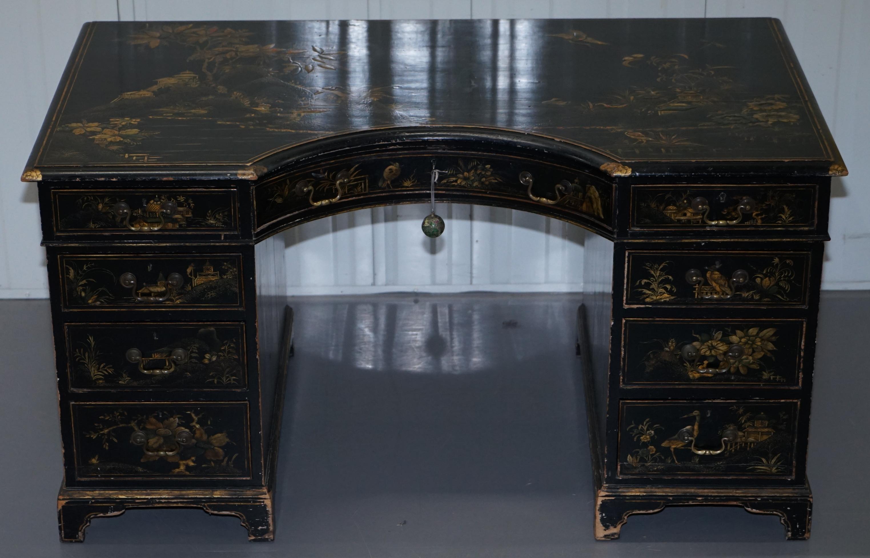 black victorian desk