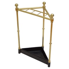 Rare Victorian Corner Umbrella Stand with Serial Number Stamp