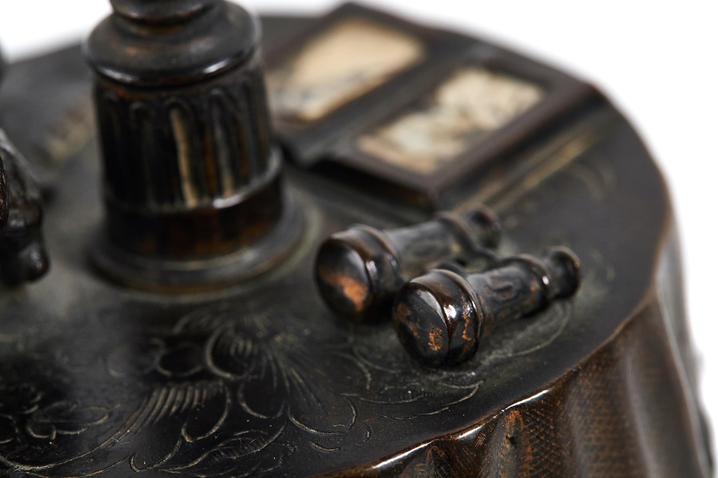 Austrian Rare Victorian Gilt Bronze Table Bell For Sale
