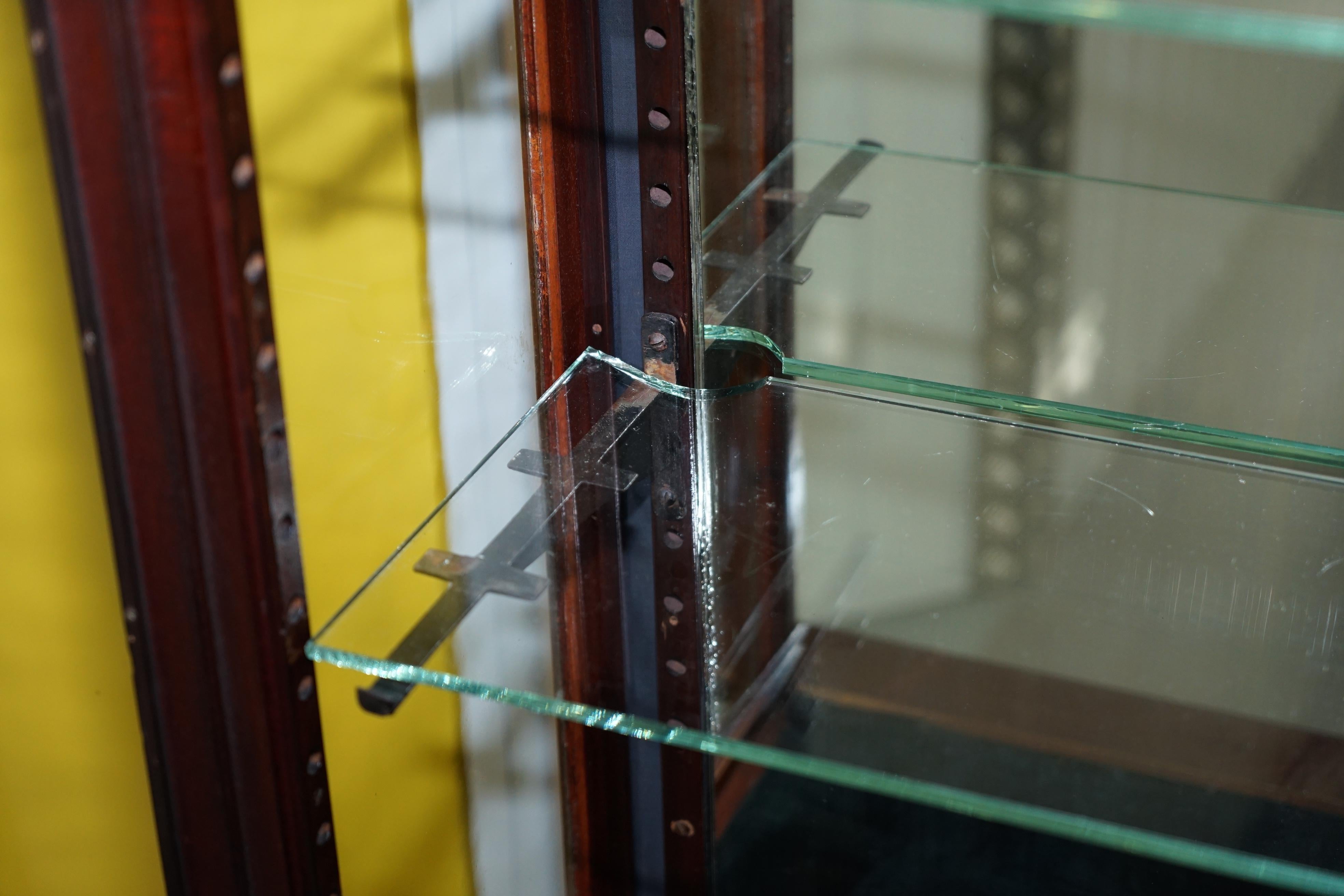 Seltene viktorianische Kurzwaren Apotheke Shops Cabinet voll verglaste Tür Bücherregal im Angebot 11