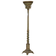 Rare Victorian Hand-Painted Italian Venetian Uplighter Floor Standing Lamp