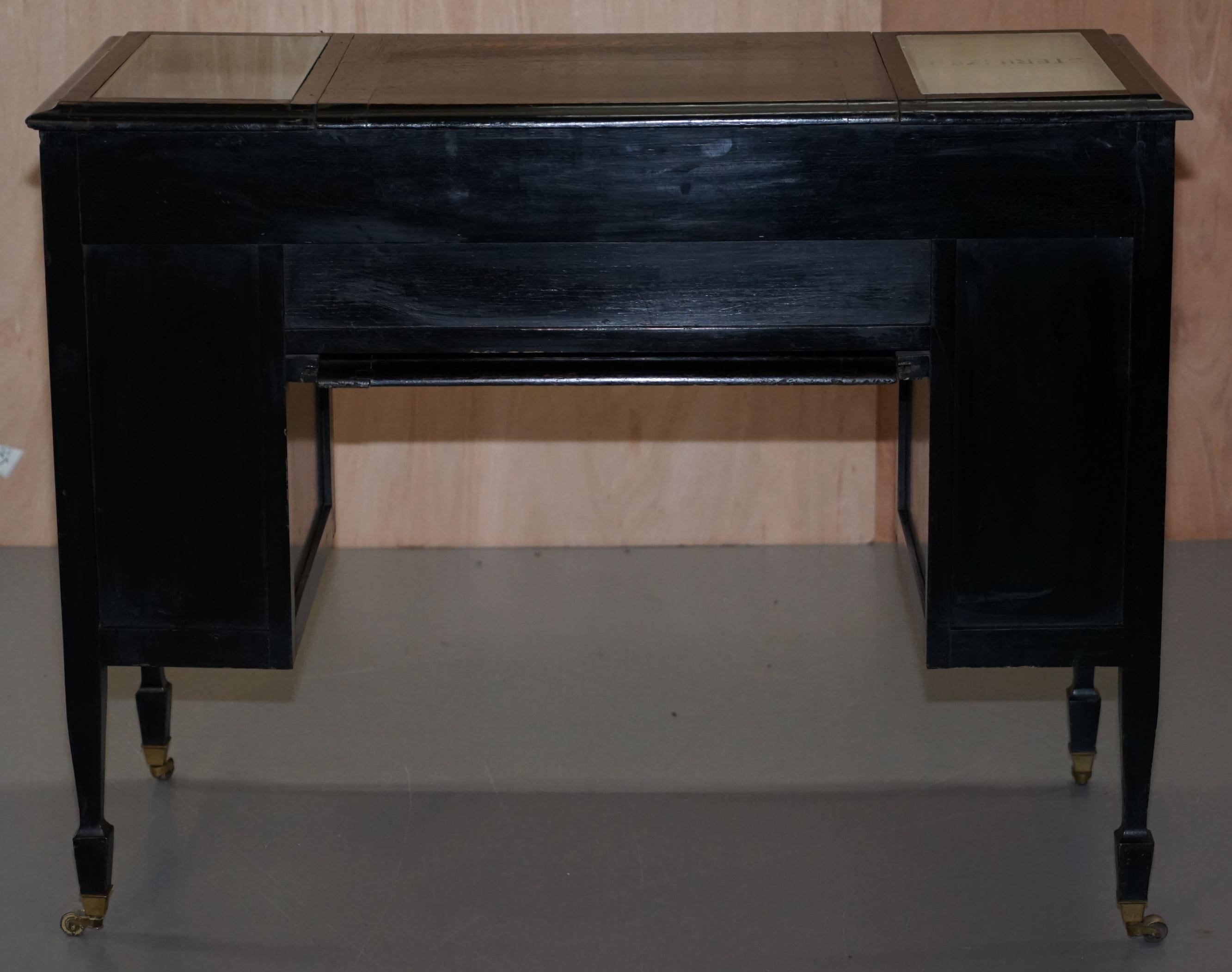 Rare Victorian Lever Brothers London Opticians Desk with Books Hiding Glasses 4