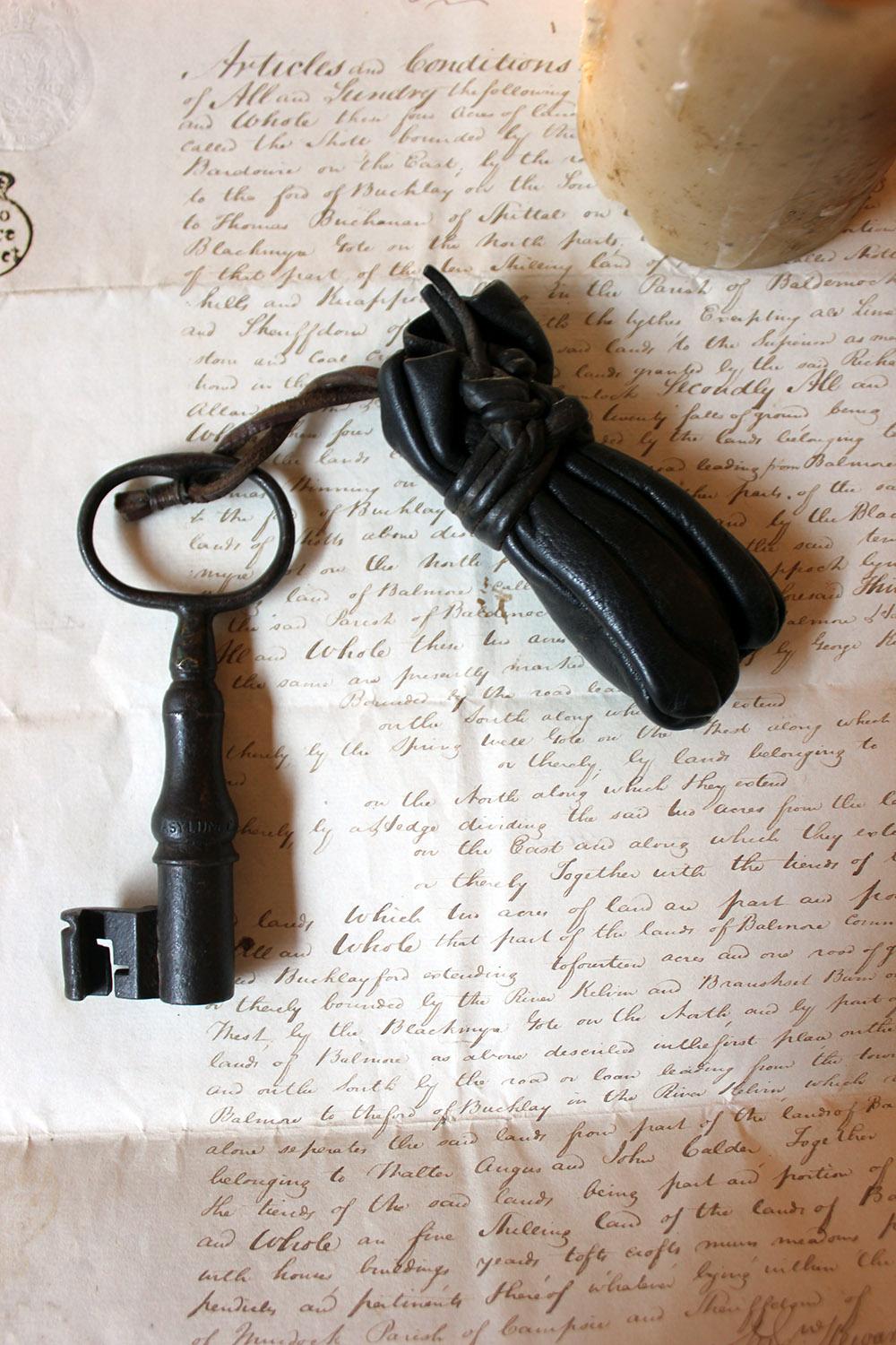Rare Victorian Lunatic Asylum Key & Weighted Pouch circa 1880 ‘Asylum Cage Only’ 8