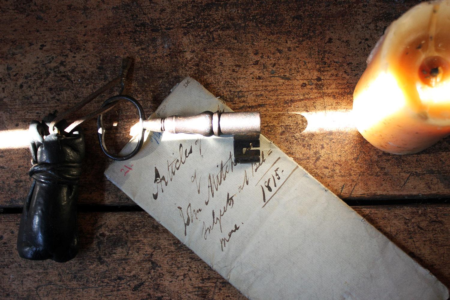 Rare Victorian Lunatic Asylum Key & Weighted Pouch circa 1880 ‘Asylum Cage Only’ 13