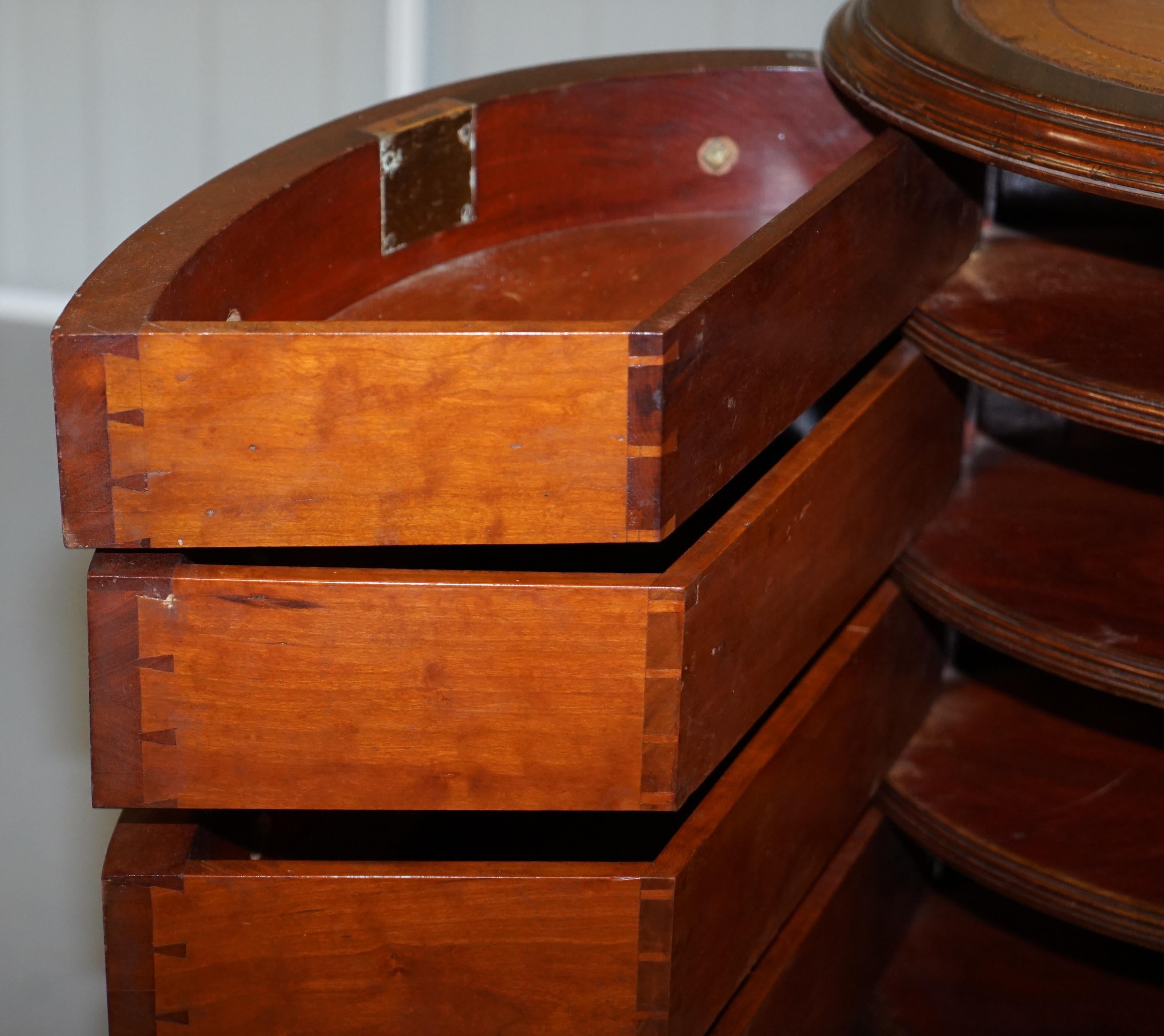 Rare Victorian Hardwood Kidney Desk with Bookcase Back & Sideways Opening Drawer 11
