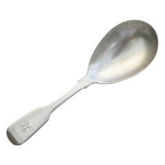 Rare Victorian Provincial Silver Caddy Spoon 1847