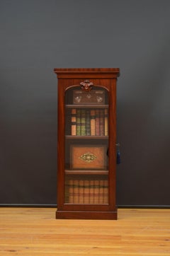 Rare Victorian Single Door Bookcase in Mahogany
