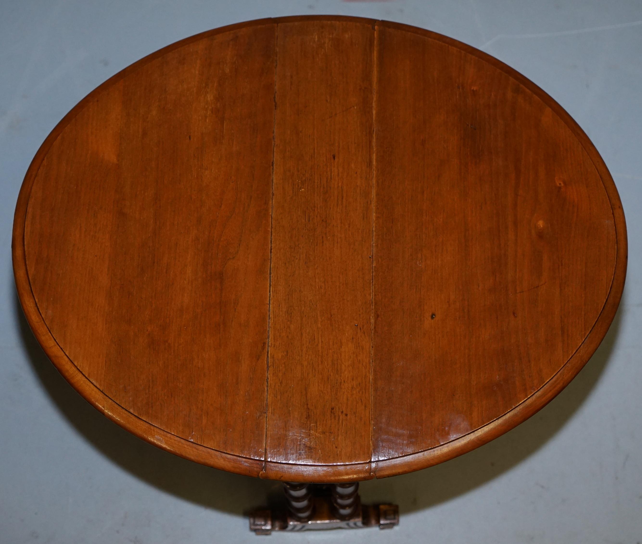 Rare Victorian Small Salesman Sample Famboo Gatele Folding Table Side Table Size 6