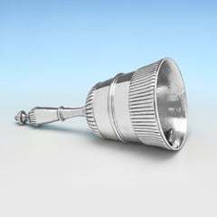 Rare Victorian sterling silver bell hallmarked in London in 1891