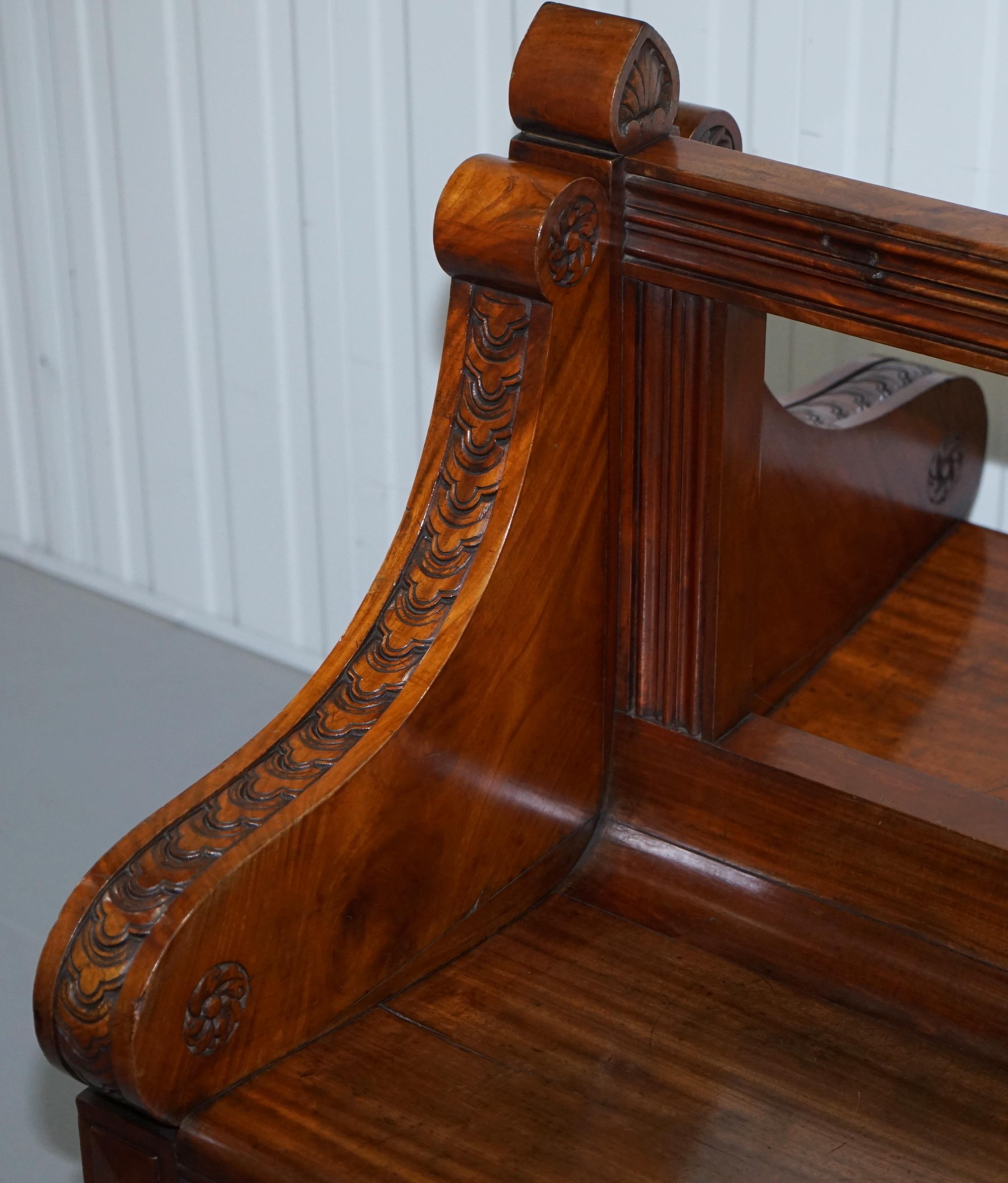 Rare Victorian Walnut Double Sided Museum Gallery Pew Bench Pugin Gothic Steeple For Sale 2