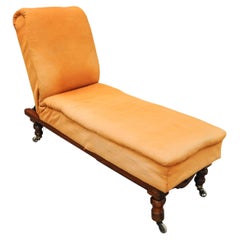 Rare Victorian Wood & Brass Adjustable Reading Day Bed by John Carter Of London