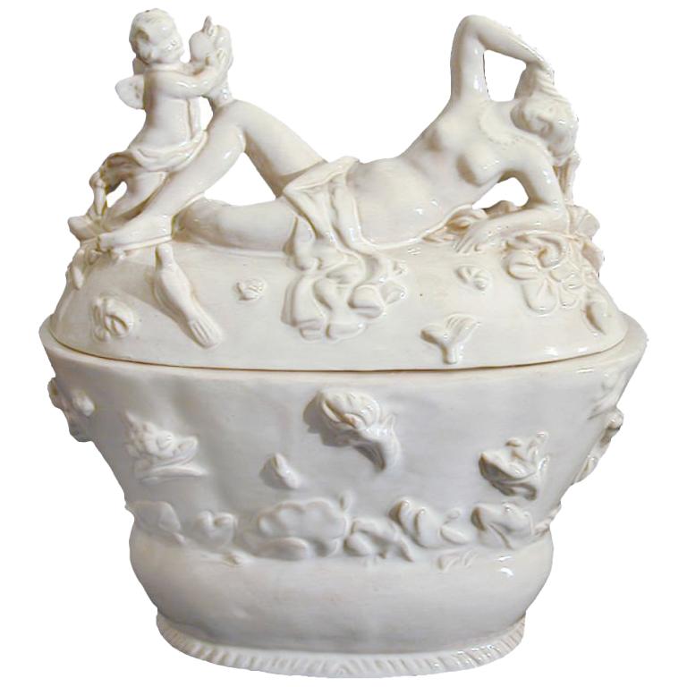 Rare Vienna Secessionist Ceramic Lidded Jar by Willi Russ