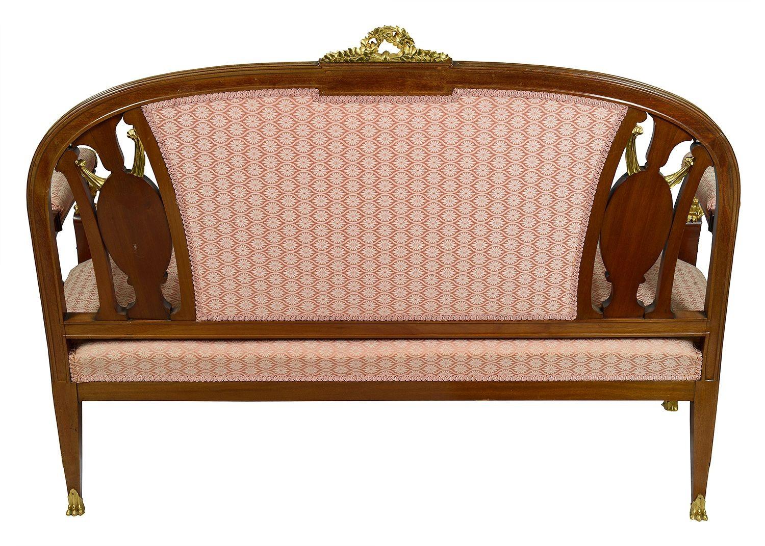 Rare Viennese enamel mounted sofa, 19th century For Sale 4