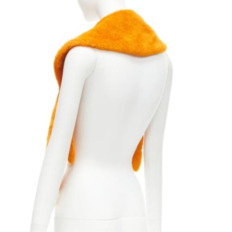 Rare écharpe de renard VIKA GAZINSKAYA orange alpaca mohair empaqueté en vente 1